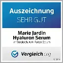 Hyaluronsäure Serum mit Vitamin C und Q10, hochdosiert mit geprüftem 5-fach Anti-Aging-Komplex, Dermaroller geeignet, Basis für Make-up, zertifizierte vegane BIO Naturkosmetik von Marie Jardin 