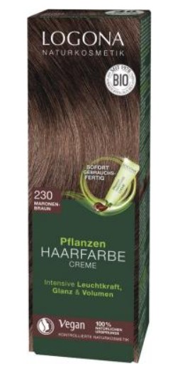 Logona Pflanzenhaarfarbe Creme 230 Maronenbraun 150 ml