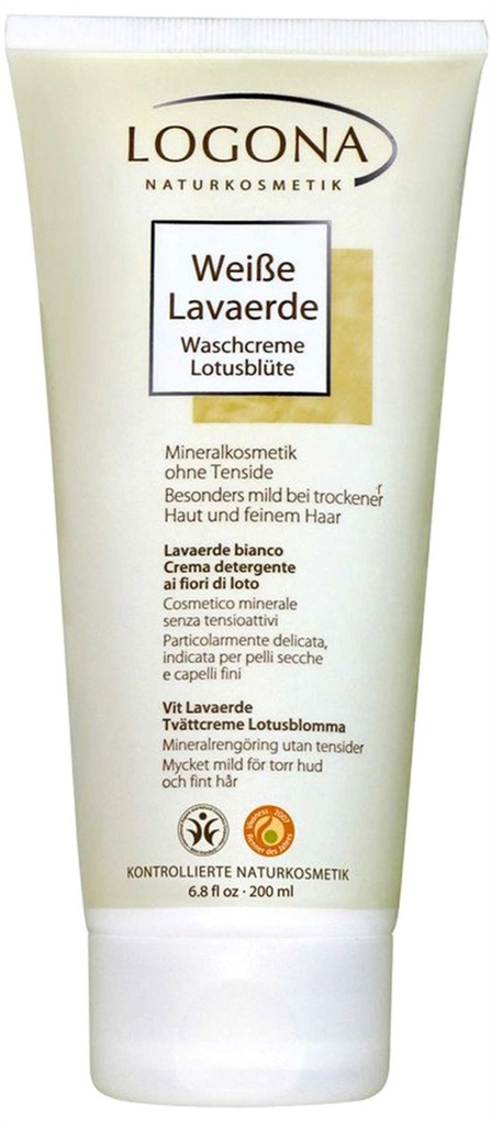 Logona Weiße Lavaerde Waschcreme Lotus 200 ml