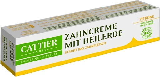 [CAT_223] CATTIER Heilerde Zahncreme Zitrone